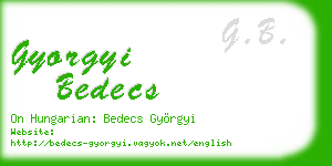 gyorgyi bedecs business card